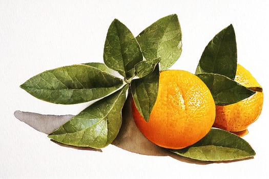 Citrus Aurantium Dulcis (Orange) Isolated On White Background