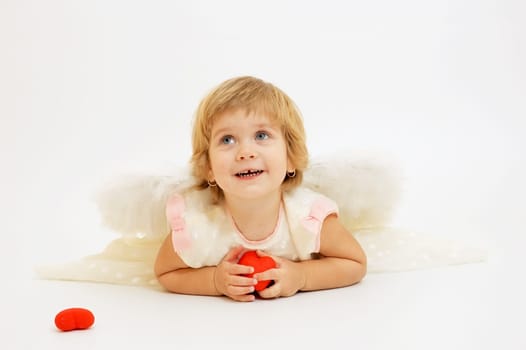 st. valentine's day little angel girl