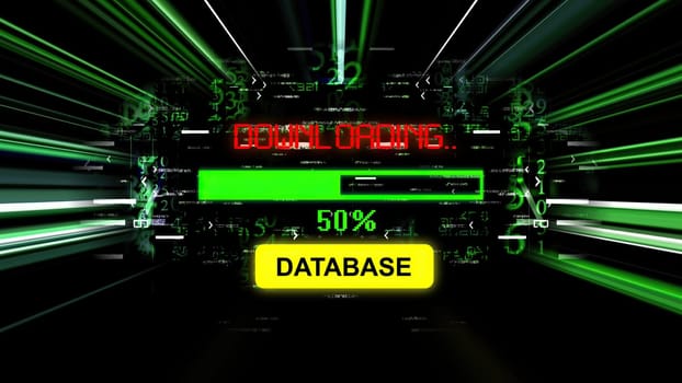 Database download progress bar on the screen,Database download progress bar on the screen