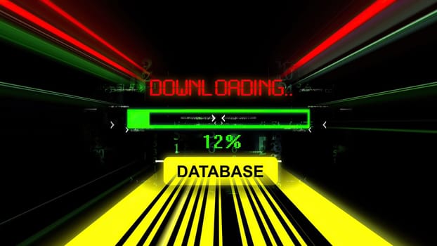 Database download progress bar on the screen,Database download progress bar on the screen