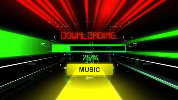 Music download progress bar on the screen,Music download progress bar on the screen
