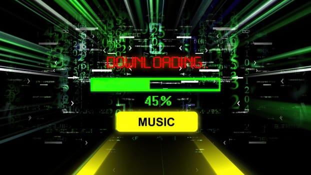 Music download progress bar on the screen,Music download progress bar on the screen