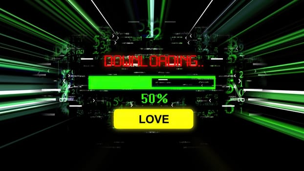 Love download progress bar on the screen,Love download progress bar on the screen