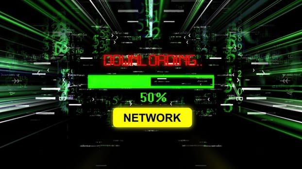 Network download progress bar on the screen,Network download progress bar on the screen