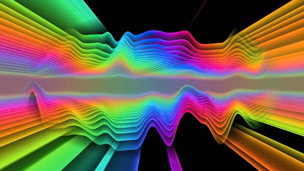 Wave line flowing rainbow color,Wave line flowing rainbow color