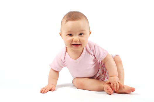 happy baby girl