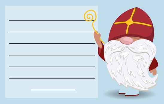 Template letter to Saint Nicholas or Santa Claus. Children s wish letter. Cristmas presents. St. Nicholas day