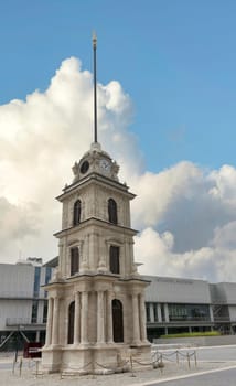Recently restored Nusretiye Clock Tower, aka Tophane Clock Tower, situated in Tophane, a neighborhood in Beyoglu district of Istanbul, Turkey