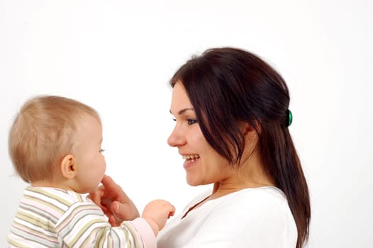 mother and baby girl