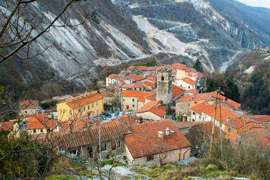 Ancient town set in the marblr quarries, famous for the production of lard