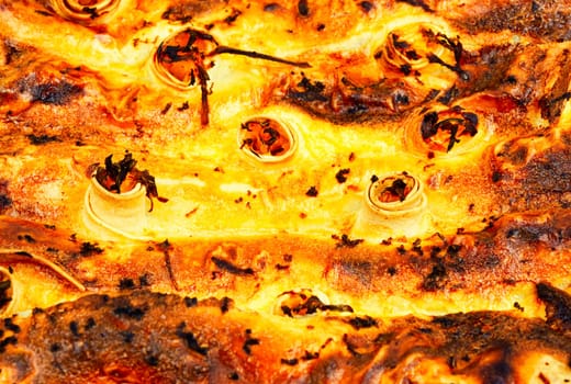 Seasonal pie made from pumpkin, pita bread and cottage cheese. Delicious seasonal pastries