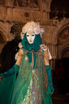 VENICE, ITALY - Febrary 22 2019: The masks of the Venice carnival 2019....................................................................................................................................................................................................................................................................................................................................................................................................................................................................................................................................................................................................................................................................................................