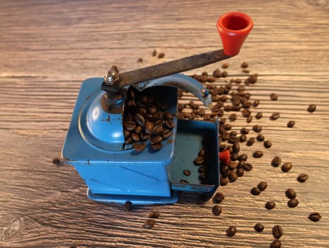 Grinding machine coffee beans old manual metal grinder