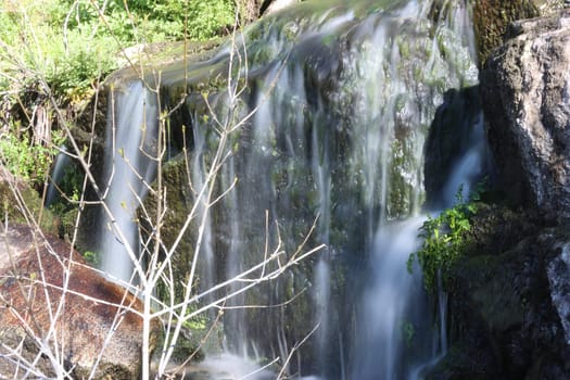 forest nature landscape trees boils waterfall places