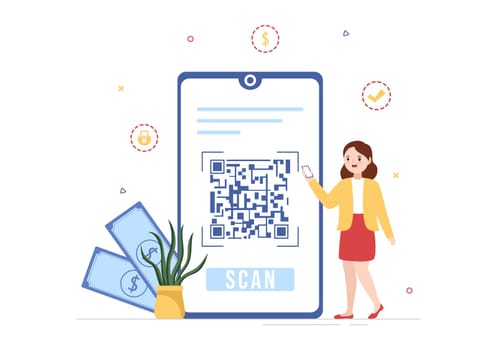 Merchant Service of Digital Marketing Strategy with People Referral Business and Earn Money Online in Flat Cartoon Hand Drawn Templates Illustration