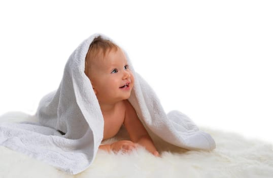 baby on the white background