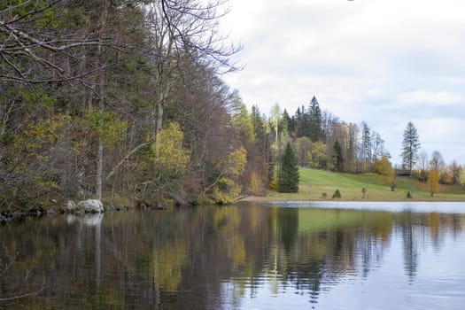 View on lake Laudachsee near Gmunden  Austria