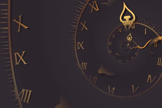 Droste effect background. Abstract design for concepts related to time, deadline and business.