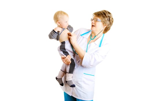 doctor listening a child