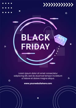 Black Friday Give Big Discount Sale Flyer Cartoon Hand Drawn Templates Illustration