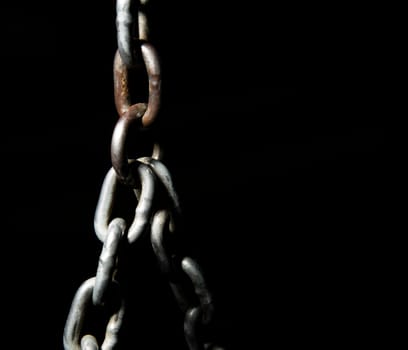 Chain Splitting in Two with a black background.