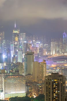 Hong Kong city, This  photo was shot from Braemar Hill in the evening after sunset.