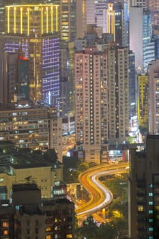 Hong Kong city, This  photo was shot from Braemar Hill in the evening after sunset.
