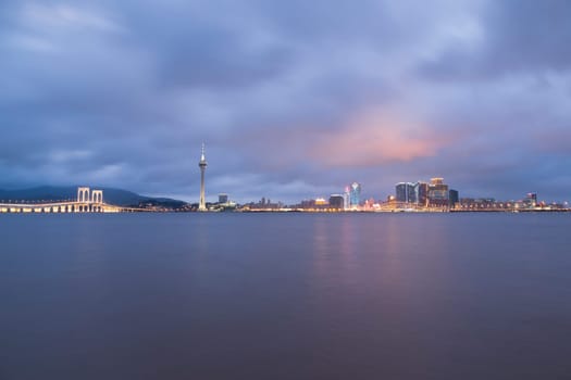 Macau city, This photo was shot in the evening. The city of casino.