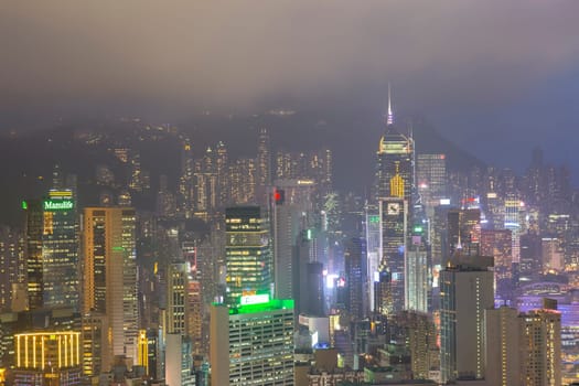 Hong Kong city, This  photo was shot from Braemar Hill in the evening after sunset.