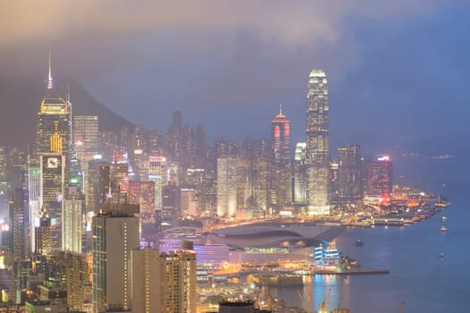 Hong Kong city, This  photo was shot from Braemar Hill in the evening after sunset.