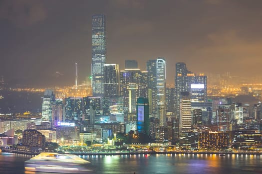 Hong Kong city, This  photo was shot from Braemar Hill in the evening after sunset.