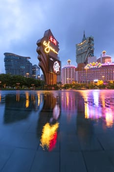 Macau city, This photo was shot in the morning. The city of casino.