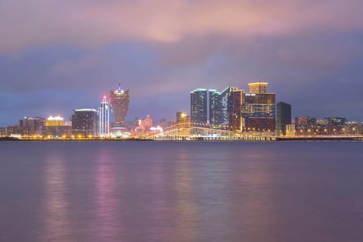Macau city, This photo was shot in the evening. The city of casino.