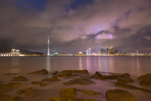 Macau city, This photo was shot in the evening. The city of casino.