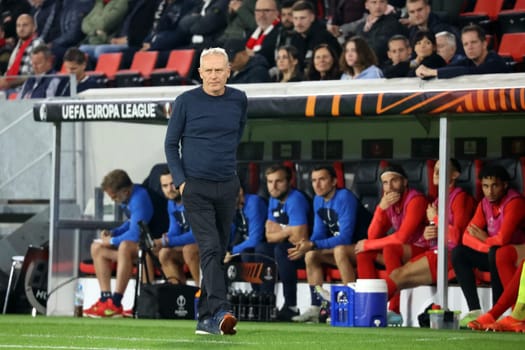 Coach Christian Streich (Freiburg) at the match of the football Europa League - Matchday 5,SC Freiburg vs. Olympiakos Piraeus