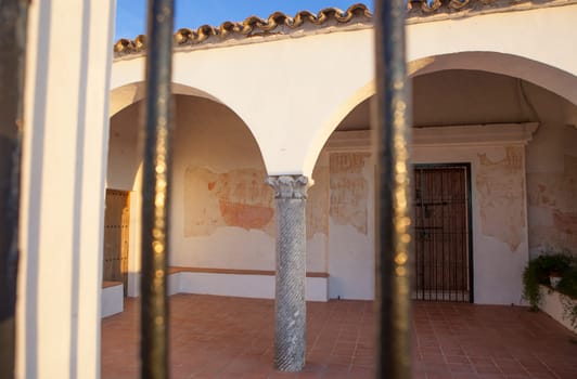 Shrine of our lady de las Nieves, Reina, Badajoz, Extremadura, Spain. Atrium