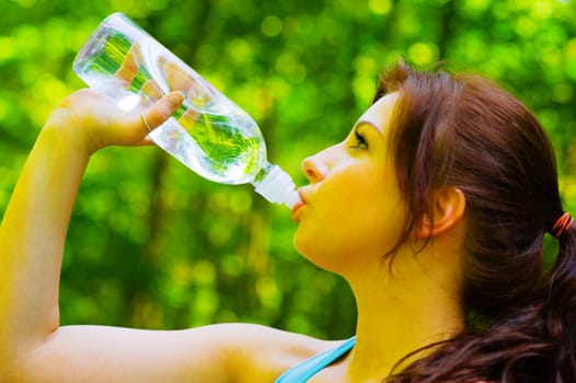 Young woman exercising, from a complete series of photos.