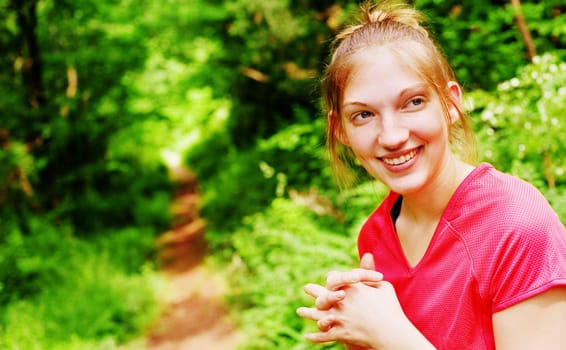 Woman trail runner, from a complete series of photos.