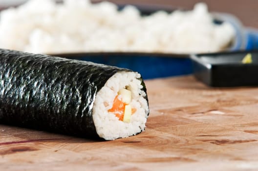 making of japanese sushi and sashimi