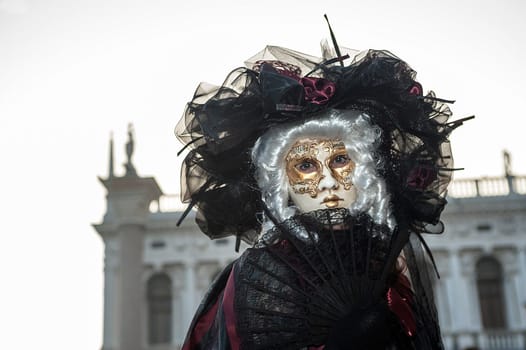 VENICE, ITALY - Febrary 21 2019: The masks of the Venice carnival 2019.