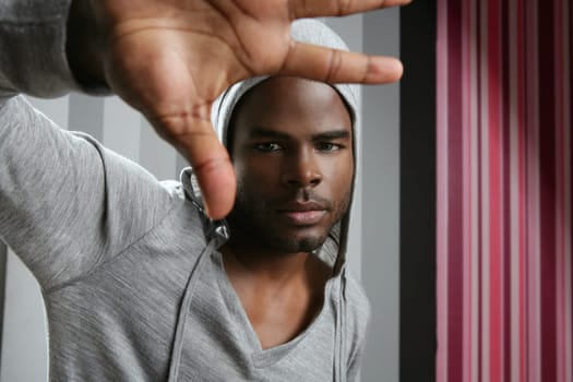 African american young black man rap dj
