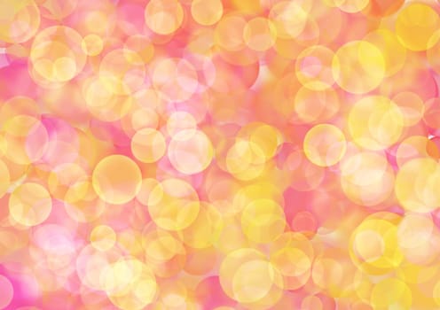 Abstract blurry bokeh background in yellow and red