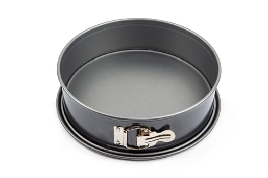 Baking form for cake over white Background