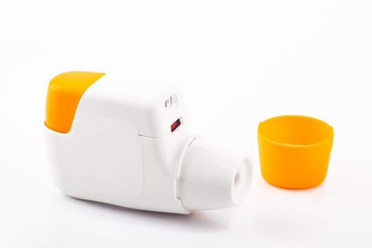 Metered Dose Inhaler isolated over white background