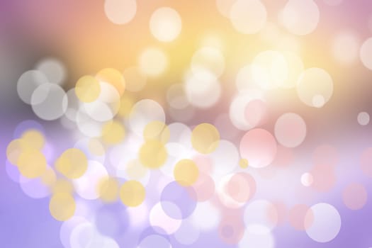Abstract blurred vivid spring summer light delicate pastel blue pink yellow bokeh background texture with bright soft color circles and bokeh lights. Card concept. Beautiful backdrop illustration.