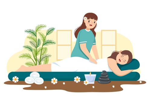 Alternative Medicine or Herbal Cure of Energy Therapies with Ginseng Root, Essential Oil and Seeds in Flat Cartoon Hand Drawn Templates Illustration