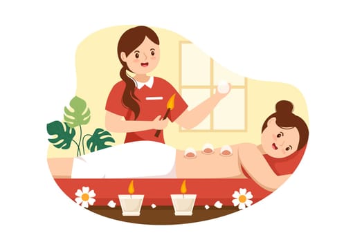 Alternative Medicine or Herbal Cure of Energy Therapies with Ginseng Root, Essential Oil and Seeds in Flat Cartoon Hand Drawn Templates Illustration