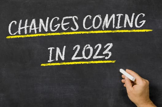Changes Coming in 2023 written on a blackboard