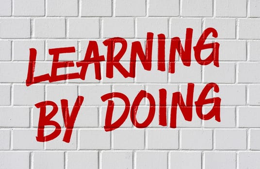 Graffiti on a brick wall - Learning by doing