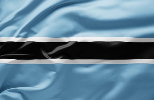 Waving national flag of Botswana